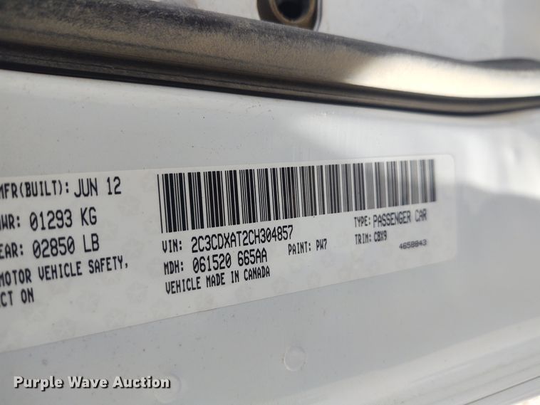 image for item DE6945 2012 Dodge Charger Police