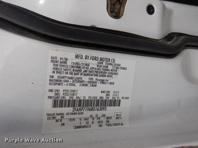 image for item DF4240 2008 Ford Crown Victoria Police Interceptor