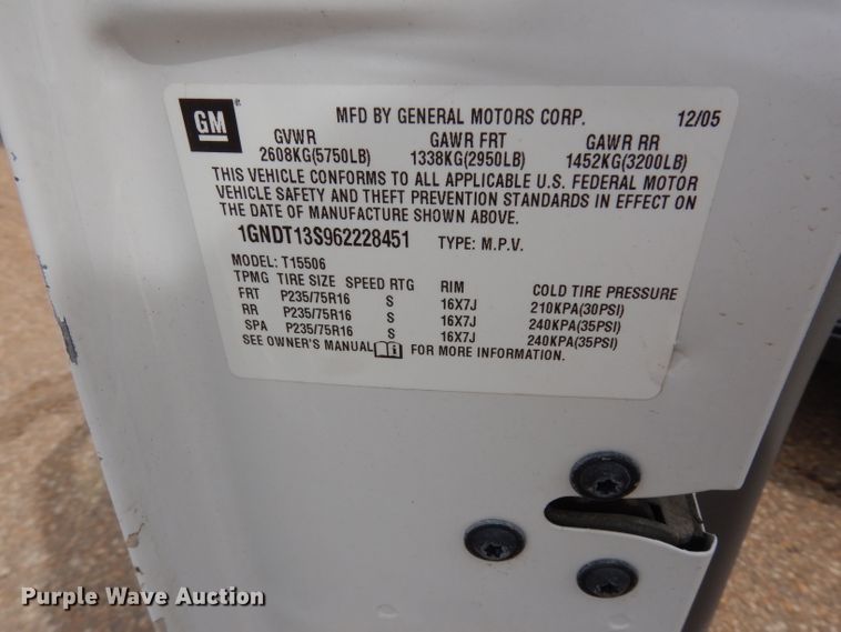 image for item DF4242 2006 Chevrolet TrailBlazer LS  SUV