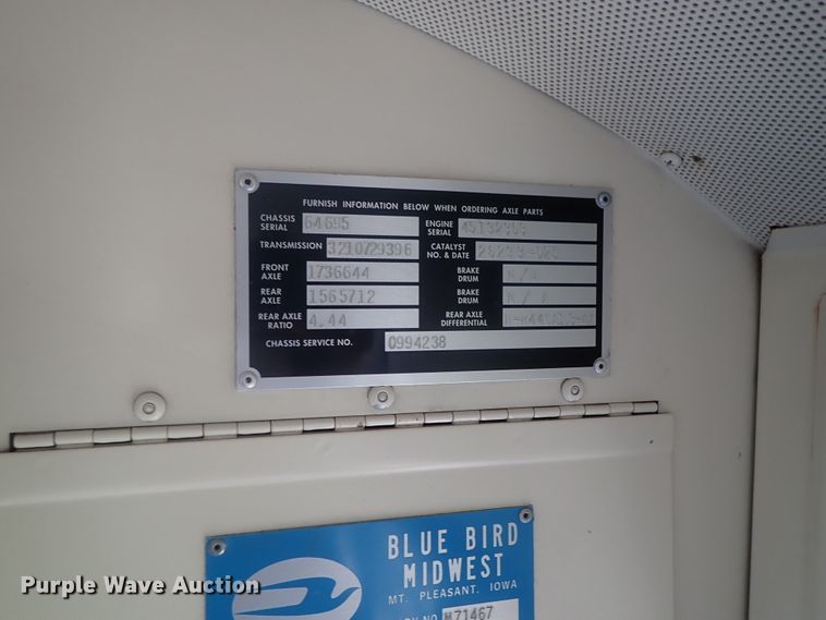 image for item DG2308 1995 Blue Bird TC2000  school bus