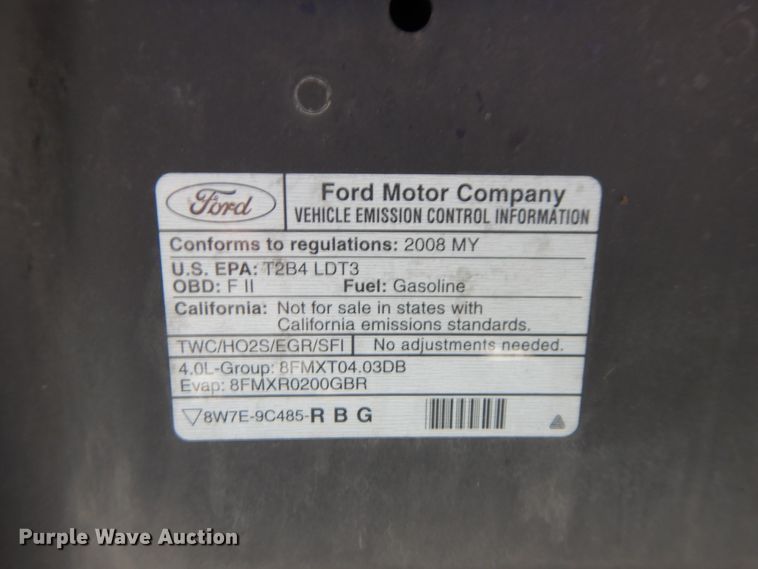 image for item DG7912 2008 Ford Explorer XLT  SUV