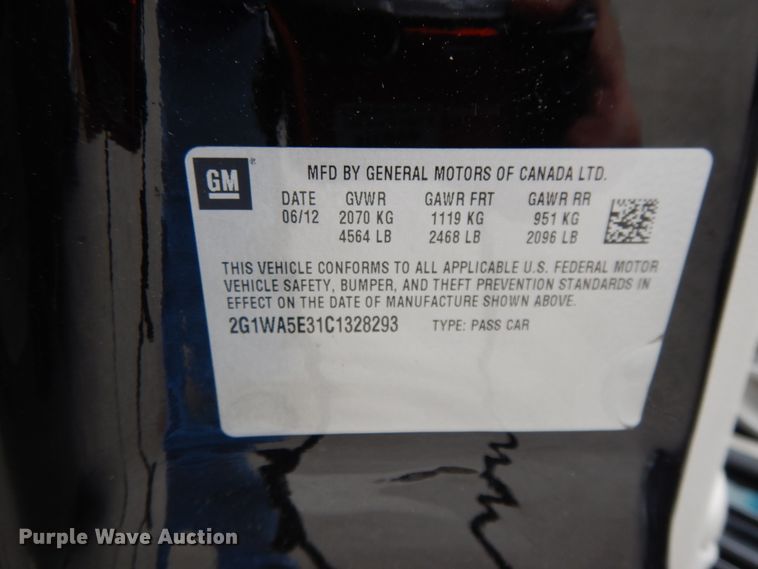 image for item DG7914 2012 Chevrolet Impala