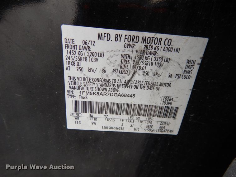 image for item DG7915 2013 Ford Explorer Police Interceptor  SUV