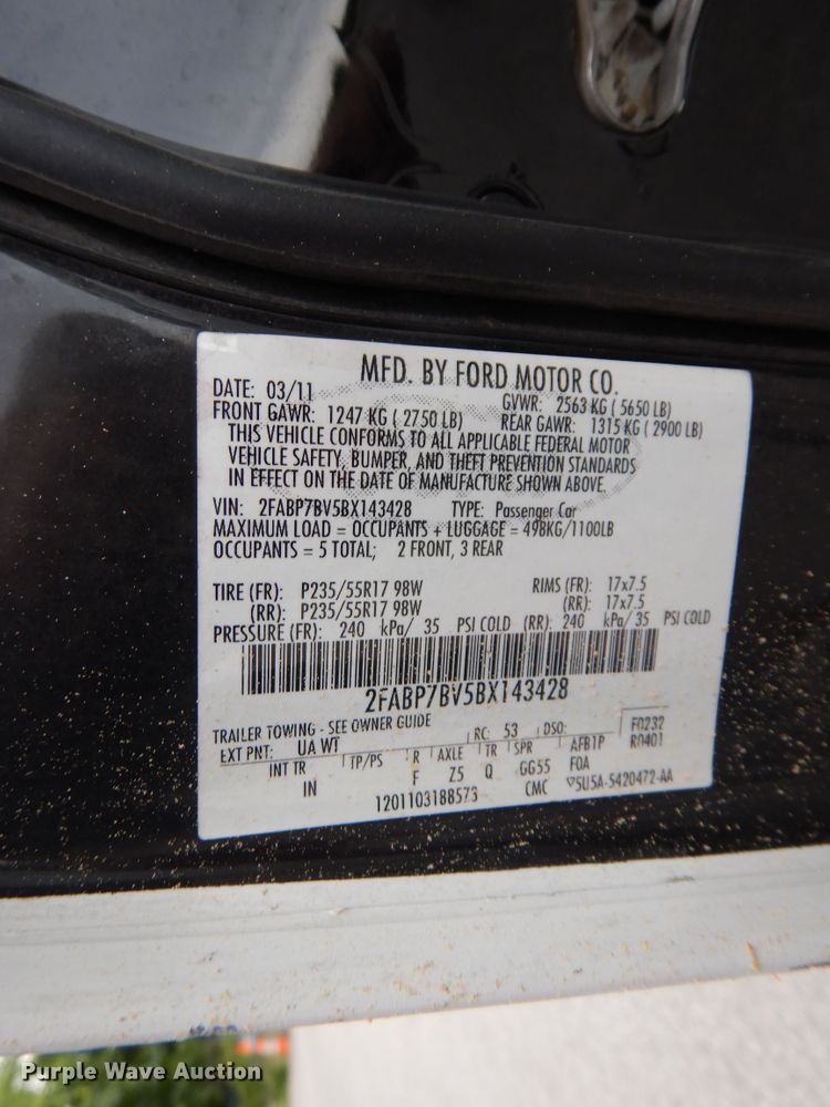 image for item DG7917 2011 Ford Crown Victoria Police Interceptor