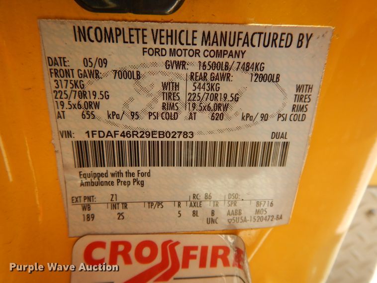 image for item DG7978 2009 Ford F450 Super Duty  ambulance