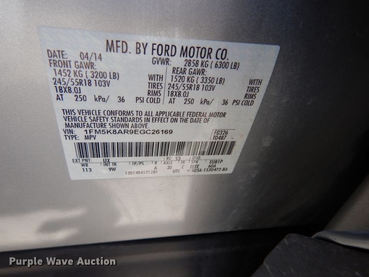 image for item DJ4280 2014 Ford Explorer Police  SUV