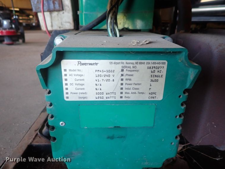 image for item GS9283 Coleman Powermate 5000 generator
