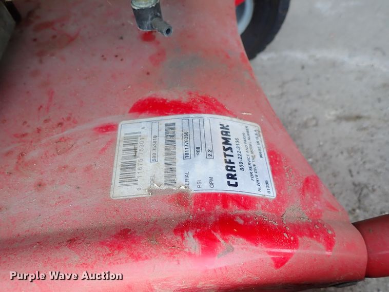 image for item GS9287 Craftsman pressure washer