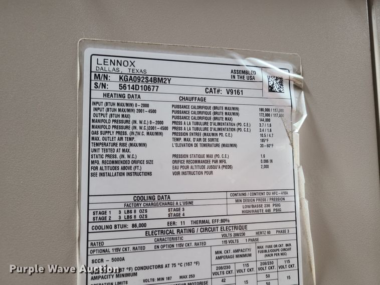 image for item GT9155 (2) Lennox AC units
