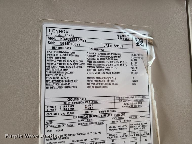 image for item GT9155 (2) Lennox AC units