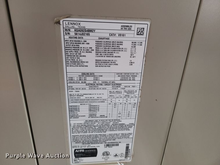 image for item GT9155 (2) Lennox AC units