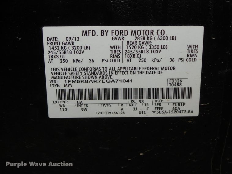 image for item GT9302 2014 Ford Explorer Police  SUV