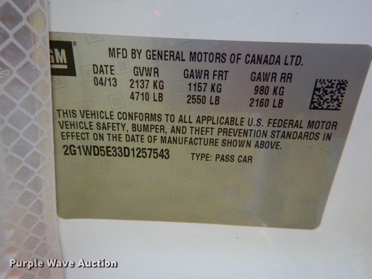 image for item GV9086 2013 Chevrolet Impala