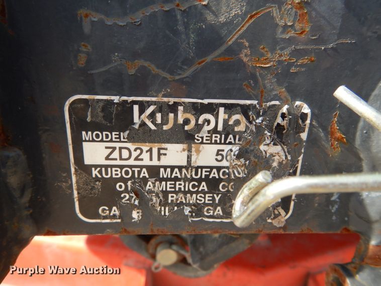 image for item GV9087 Kubota ZD21 ZTR lawm mower