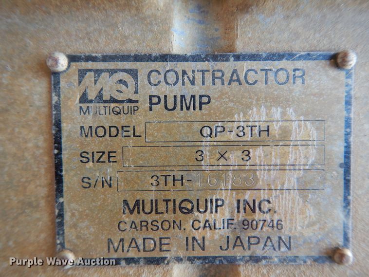 image for item HC9710 Multiquip QP-3TH water pump