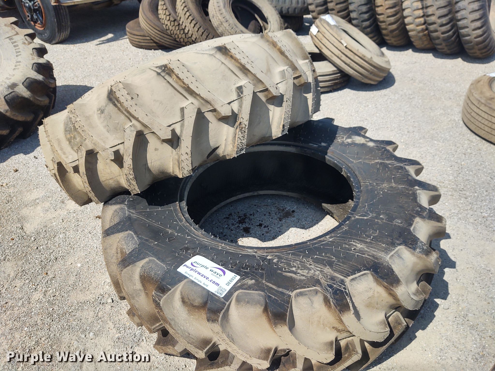 (2) 18.4R30 Radial tires in El Dorado, KS | Item DE6934 sold | Purple Wave