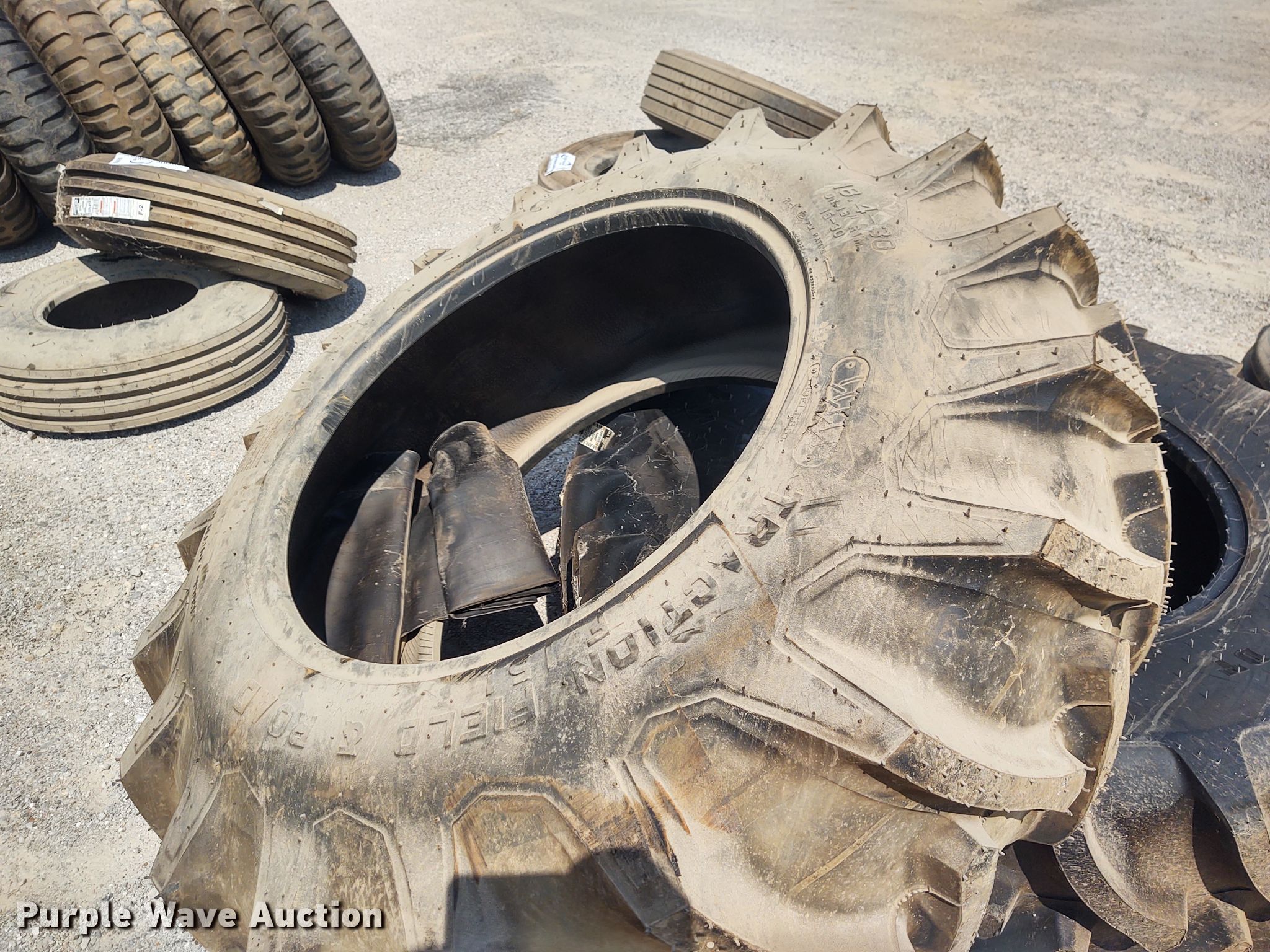 (2) 18.4R30 Radial tires in El Dorado, KS | Item DE6934 sold | Purple Wave