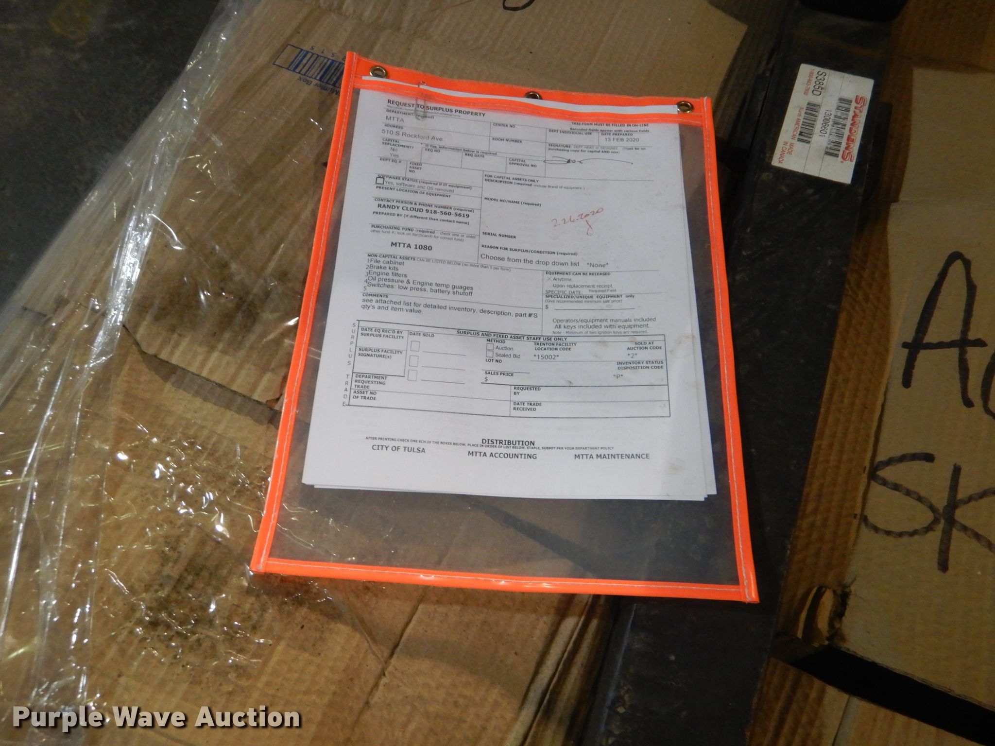 El Dorado bus parts in Tulsa, OK Item HV9154 sold Purple Wave