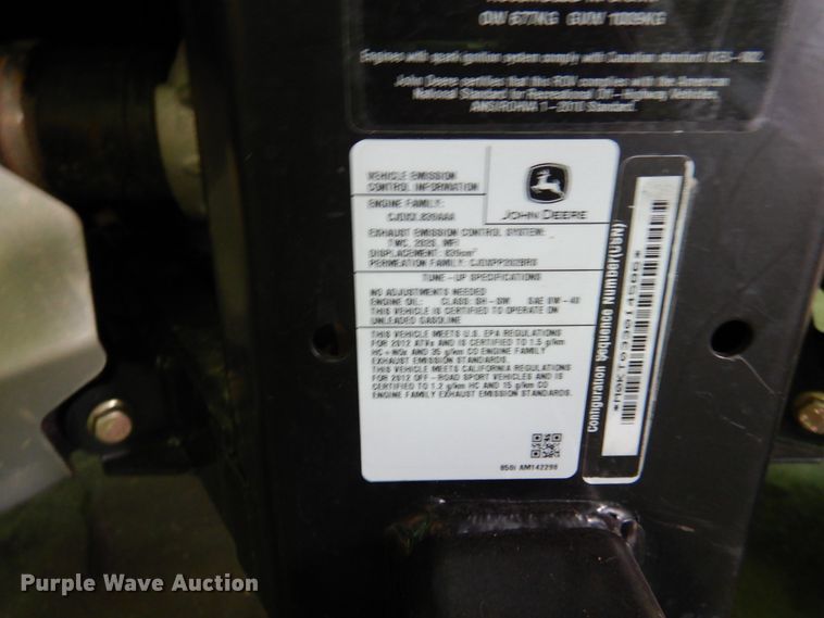 image for item DD2521 2012 John Deere Gator RSX 850i  utility vehicle