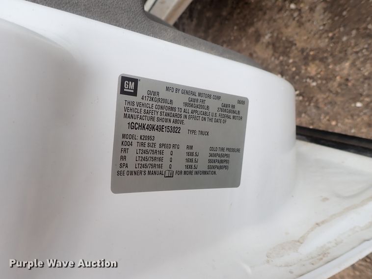 image for item DG2345 2009 Chevrolet Silverado 2500HD  Ext. Cab pickup truck