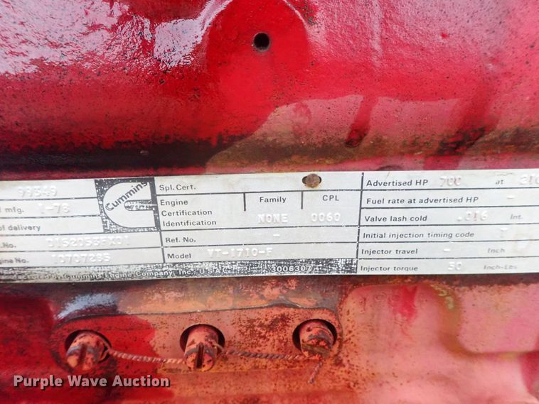 image for item DG2350 Cummins VT-1710-F 12 cylinder diesel engine