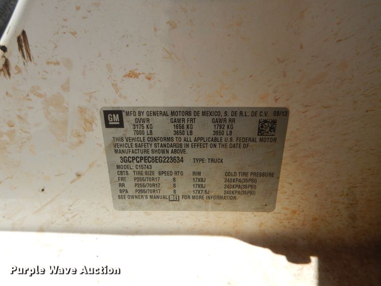 image for item DG8666 2014 Chevrolet Silverado 1500  Crew Cab pickup truck