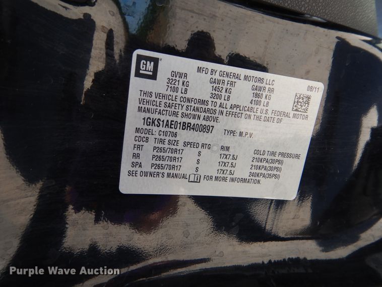 image for item DG8667 2011 GMC Yukon  SUV