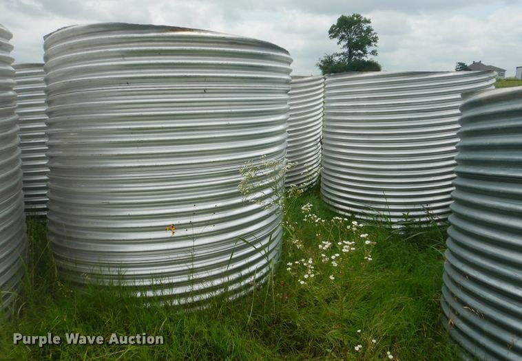 image for item DG8700 (6) corrugated tin horn culvert pipes