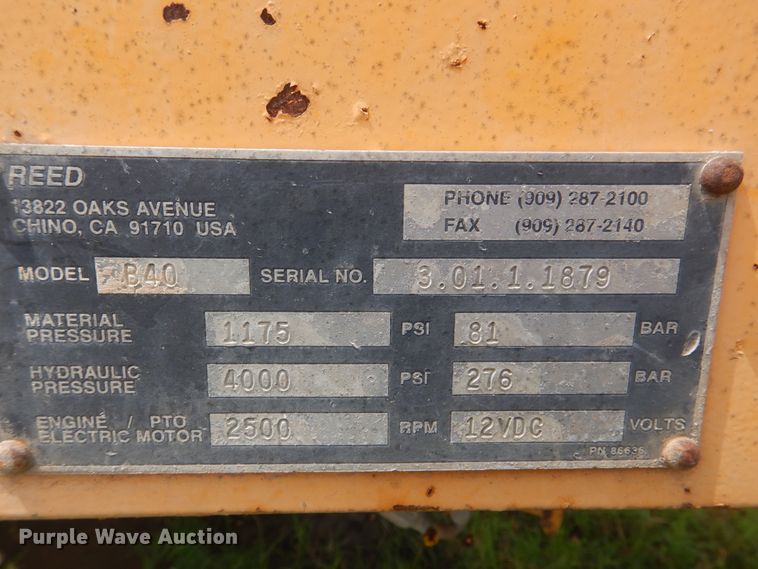 image for item DG8701 Reed B40 grout pump