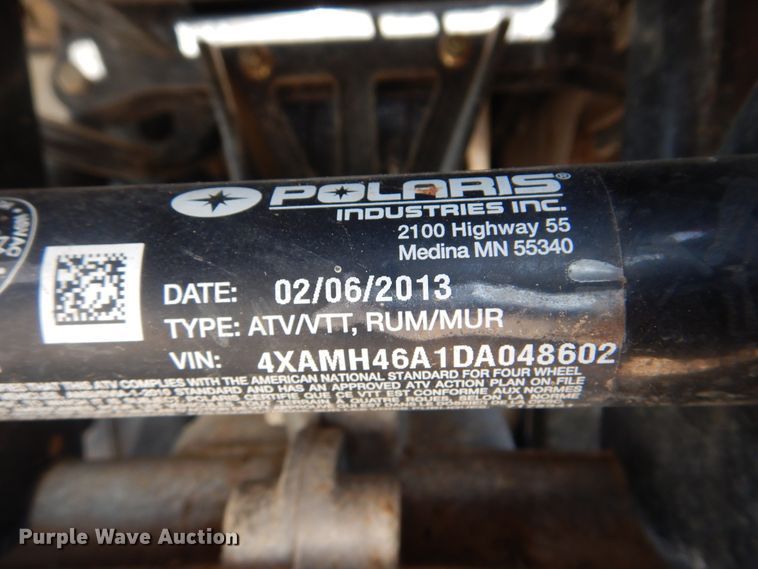 image for item DG8746 2013 Polaris Sprtsman Classic  atv