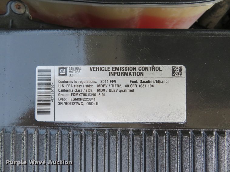 image for item DH1050 2014 Chevrolet Silverado 2500  pickup truck