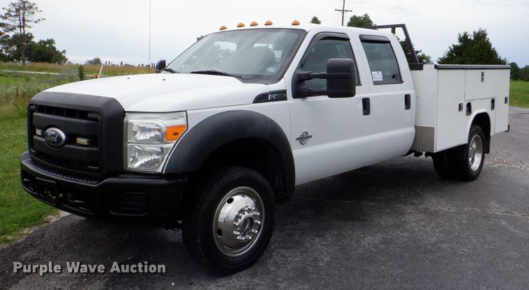 image for item DH1061 2011 Ford F450 Super Duty XL  Crew Cab utility bed truck