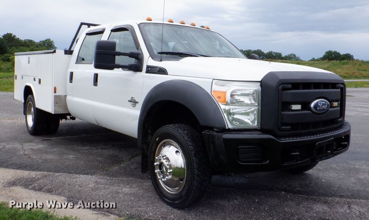 image for item DH1061 2011 Ford F450 Super Duty XL  Crew Cab utility bed truck