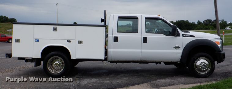 image for item DH1061 2011 Ford F450 Super Duty XL  Crew Cab utility bed truck