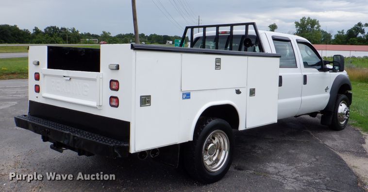 image for item DH1061 2011 Ford F450 Super Duty XL  Crew Cab utility bed truck