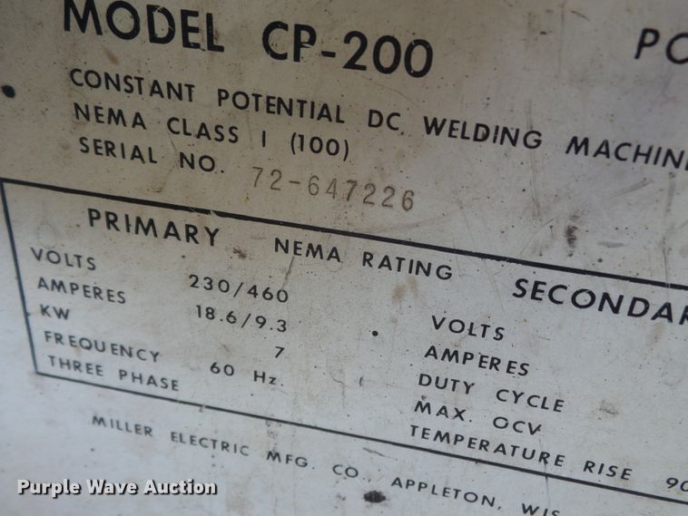 image for item DH3812 Miller CP300 welder
