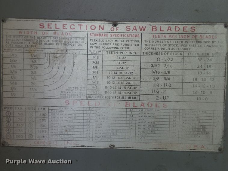 image for item DH3814 Grob band saw