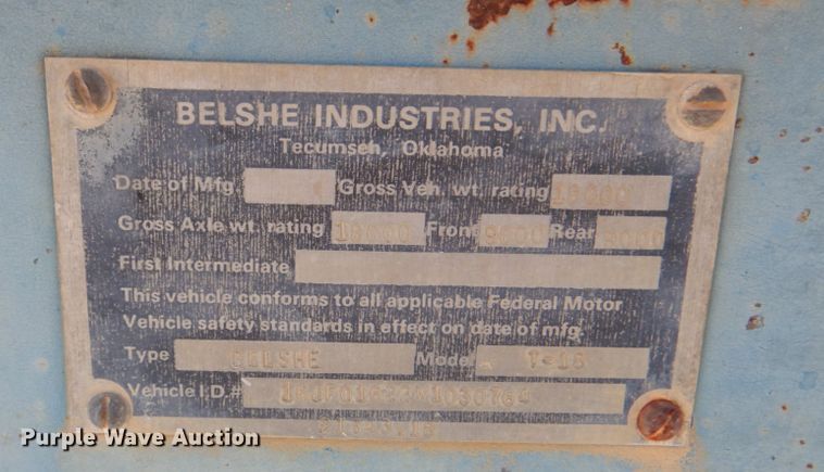 image for item DH5365 1998 Belshe T-18 utility trailer