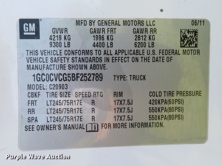 image for item DI2183 2011 Chevrolet Silverado 2500HD  utility bed pickup truck