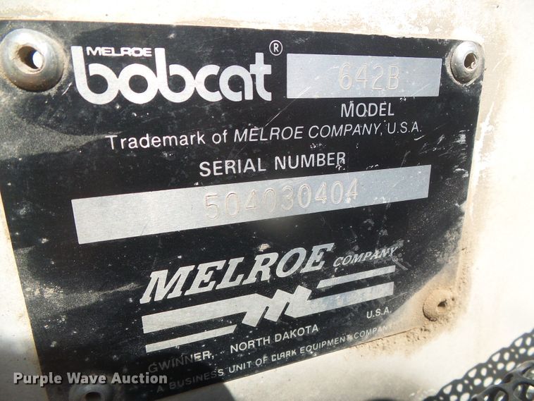 image for item EL9178 Bobcat 642B  skid steer loader