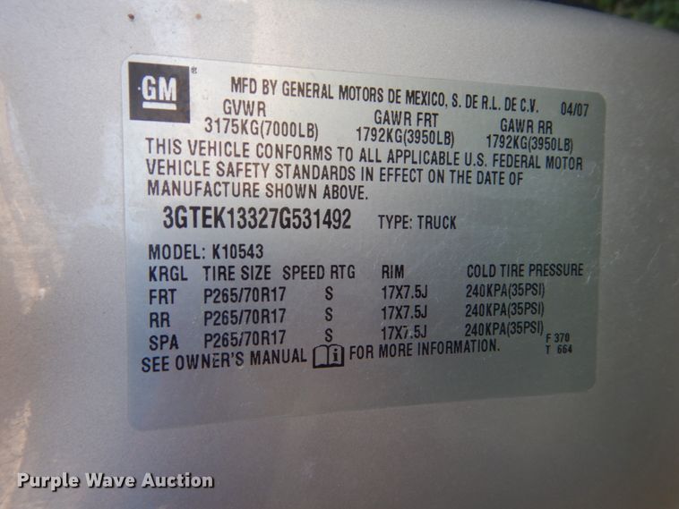 image for item GA9129 2007 GMC Sierra 1500  Crew Cab pickup truck