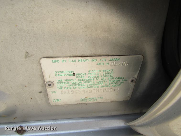 image for item GQ9036 2007 Subaru Forester 2.5X  SUV