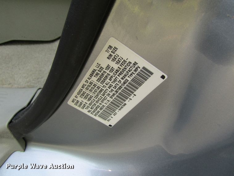 image for item GQ9038 2008 Honda Odyssey  van