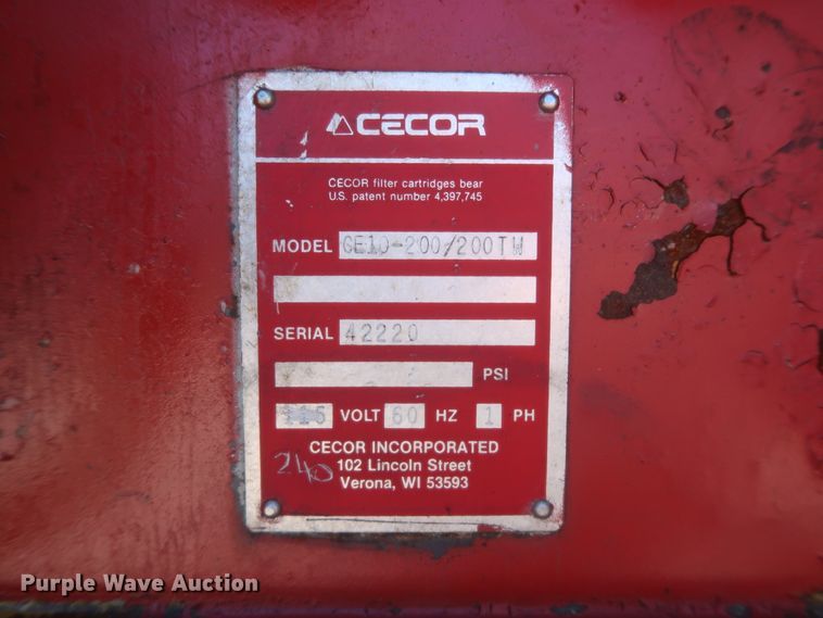 image for item GS9988 Cecor GE10-200/200TW vacuum tank