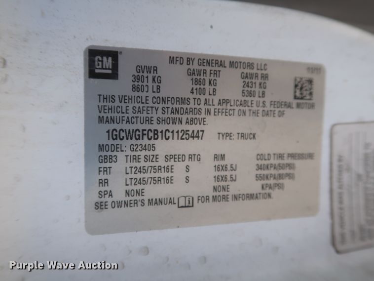 image for item GS9999 2012 Chevrolet Express 2500  van