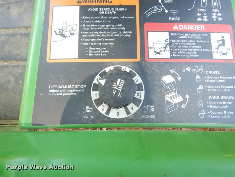 image for item GV9114 John Deere 335 lawn mower