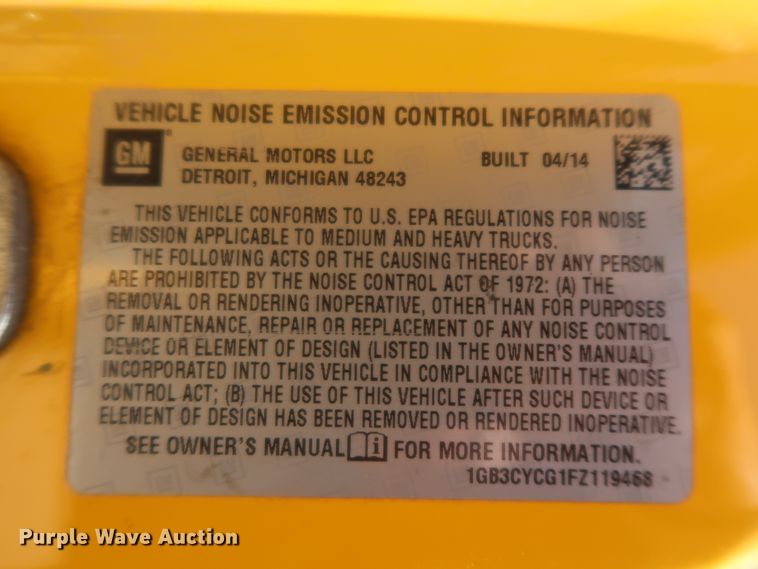 image for item HT9563 2015 Chevrolet Silverado 3500HD  utility bed pickup truck