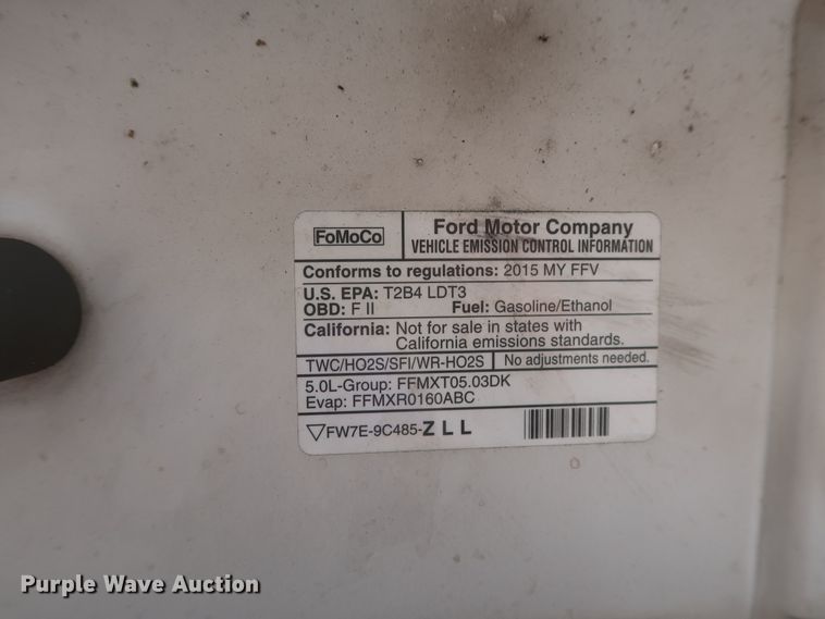 image for item HT9572 2015 Ford F150 XLT Oklahoma Edition  SuperCrew pickup truck