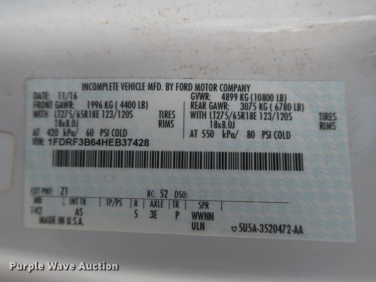 image for item HT9581 2017 Ford F350 Super Duty XL  utility bed pickup truck