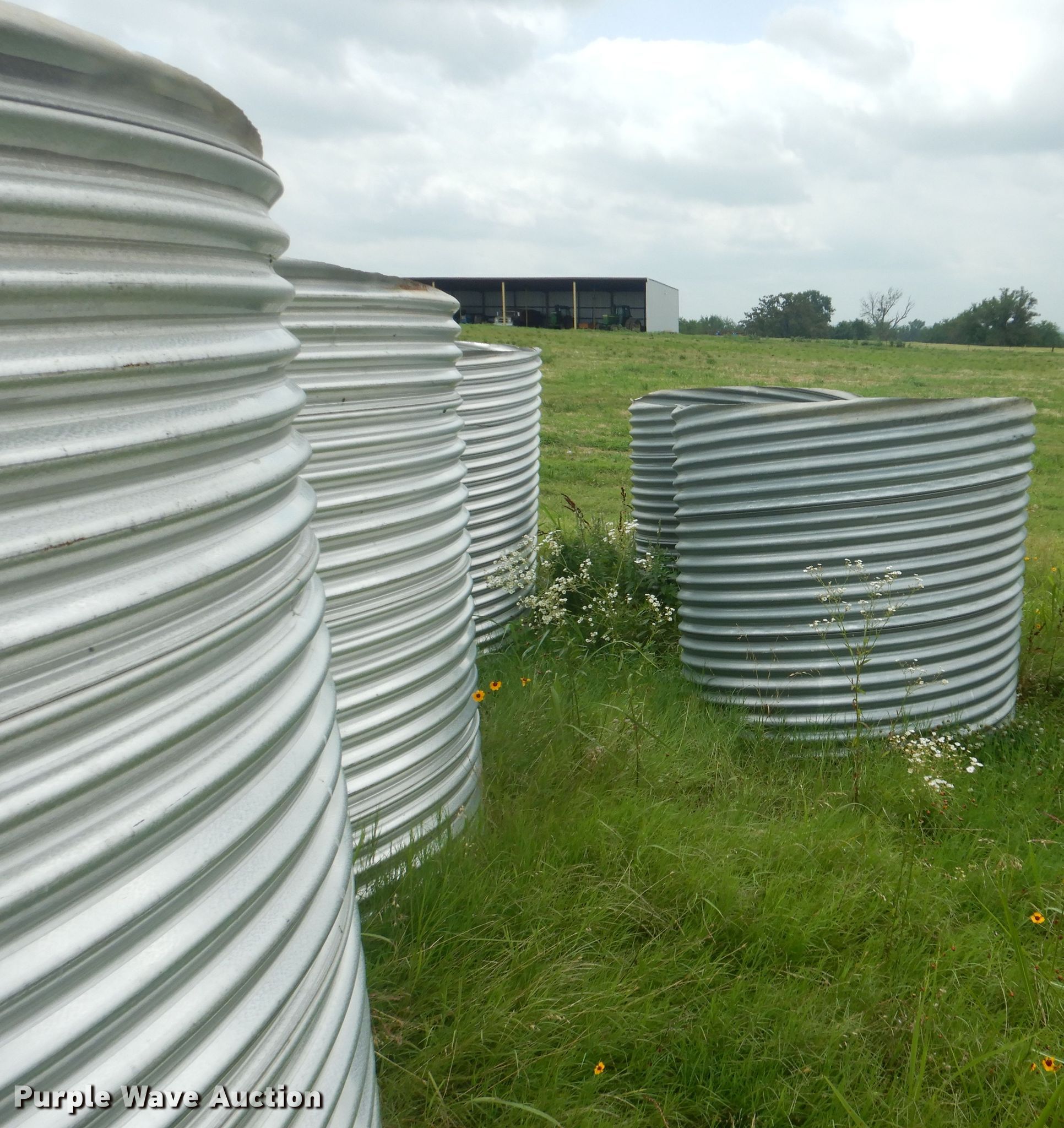 (6) corrugated tin horn culvert pipes in Arkoma, OK Item DG8700 sold Purple Wave